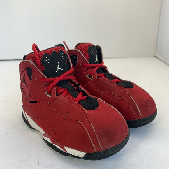 Jordan True Flight Gym Red Black Size 7C - Picture 5 of 9